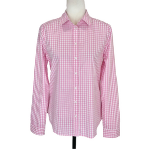Ellos pink gingham shirt, NWOT